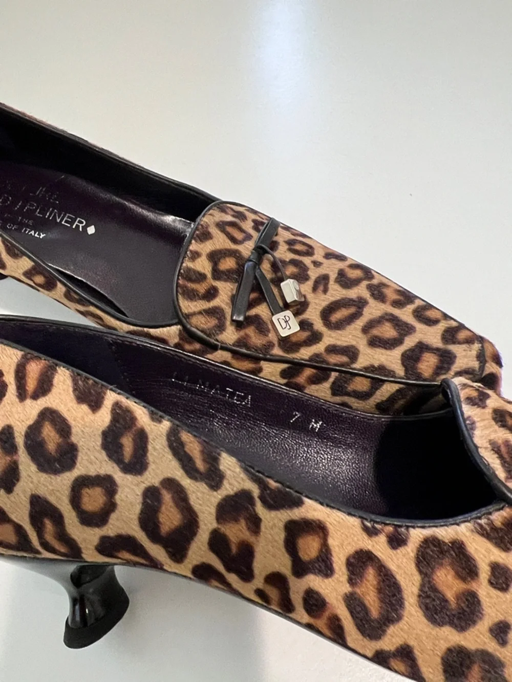 Donald J. Pliner Leopard Print Loafers - Tan & Black - Picture 6 of 7